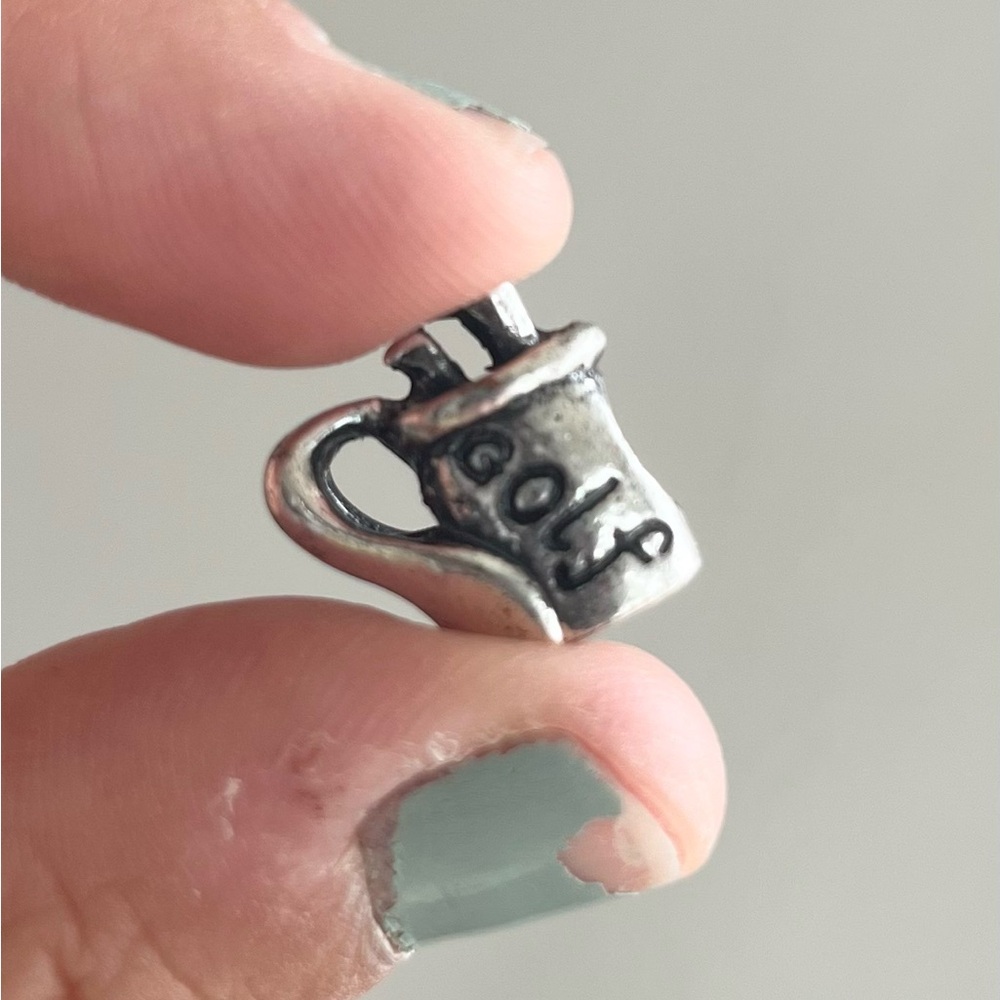 Golf Bag Charm Spacer Bead for Charm Bracelet